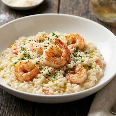 Risoto de camarão